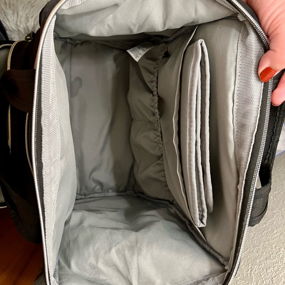 Gently used Mainframe Wide Open Diaper Backpack in Black with changing pad - Picture 5 of 6